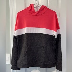 Colorblock Hoodie in pink, white and grey